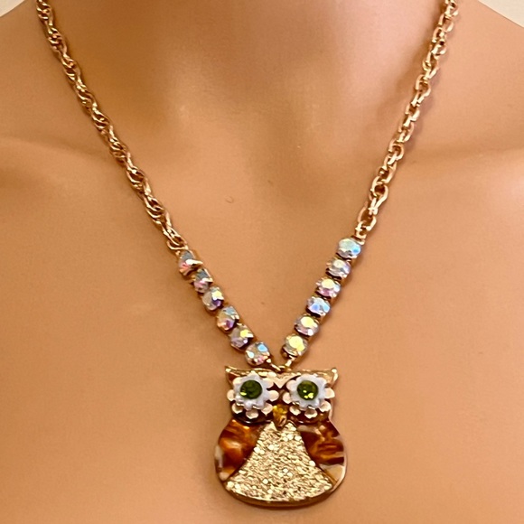 New Betsey Johnson owl necklace - Picture 12 of 14
